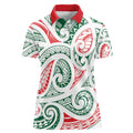 New Zealand Kowhaiwhai Christmas Women Polo Shirt Traditional Maori Koru Pattern - Aussie Hoodie