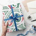 New Zealand Kowhaiwhai Christmas Wrapping Paper Traditional Maori Koru Pattern - Aussie Hoodie