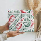New Zealand Kowhaiwhai Christmas Wrapping Paper Traditional Maori Koru Pattern - Aussie Hoodie