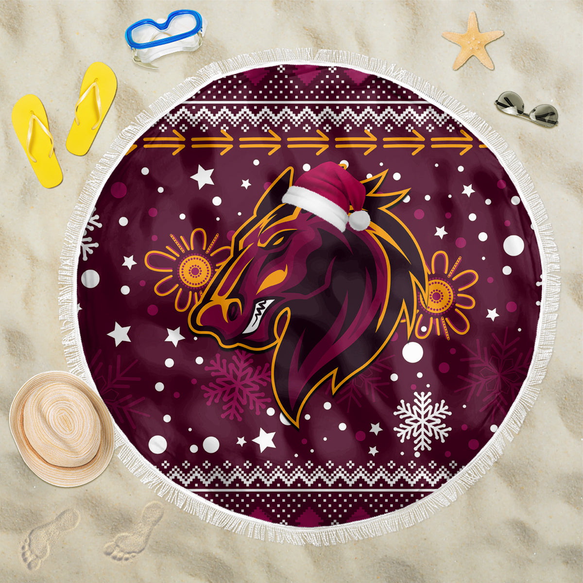 broncos-rugby-beach-blanket-heart-of-all-queenland-2023-christmas-vibe-unique