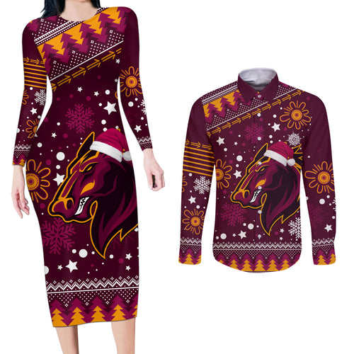 broncos-rugby-couples-matching-long-sleeve-bodycon-dress-and-long-sleeve-button-shirts-heart-of-all-queenland-2023-christmas-vibe-unique