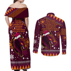 broncos-rugby-couples-matching-off-shoulder-maxi-dress-and-long-sleeve-button-shirts-heart-of-all-queenland-2023-christmas-vibe-unique