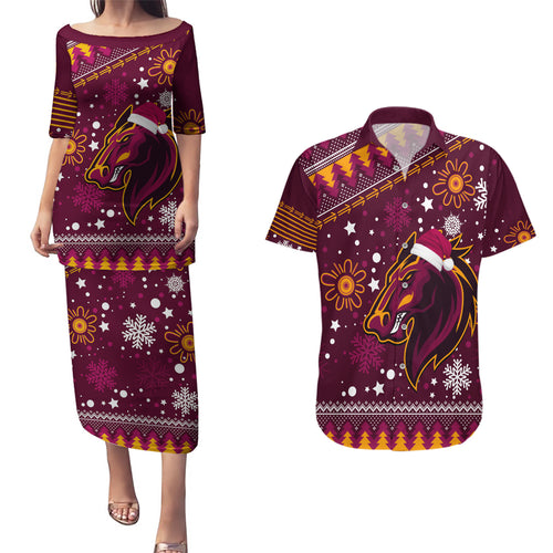 broncos-rugby-couples-matching-puletasi-dress-and-hawaiian-shirt-heart-of-all-queenland-2023-christmas-vibe-unique