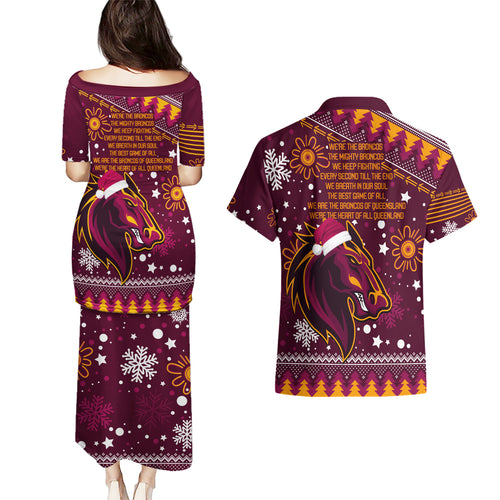 broncos-rugby-couples-matching-puletasi-dress-and-hawaiian-shirt-heart-of-all-queenland-2023-christmas-vibe-unique