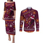 broncos-rugby-couples-matching-puletasi-dress-and-long-sleeve-button-shirts-heart-of-all-queenland-2023-christmas-vibe-unique