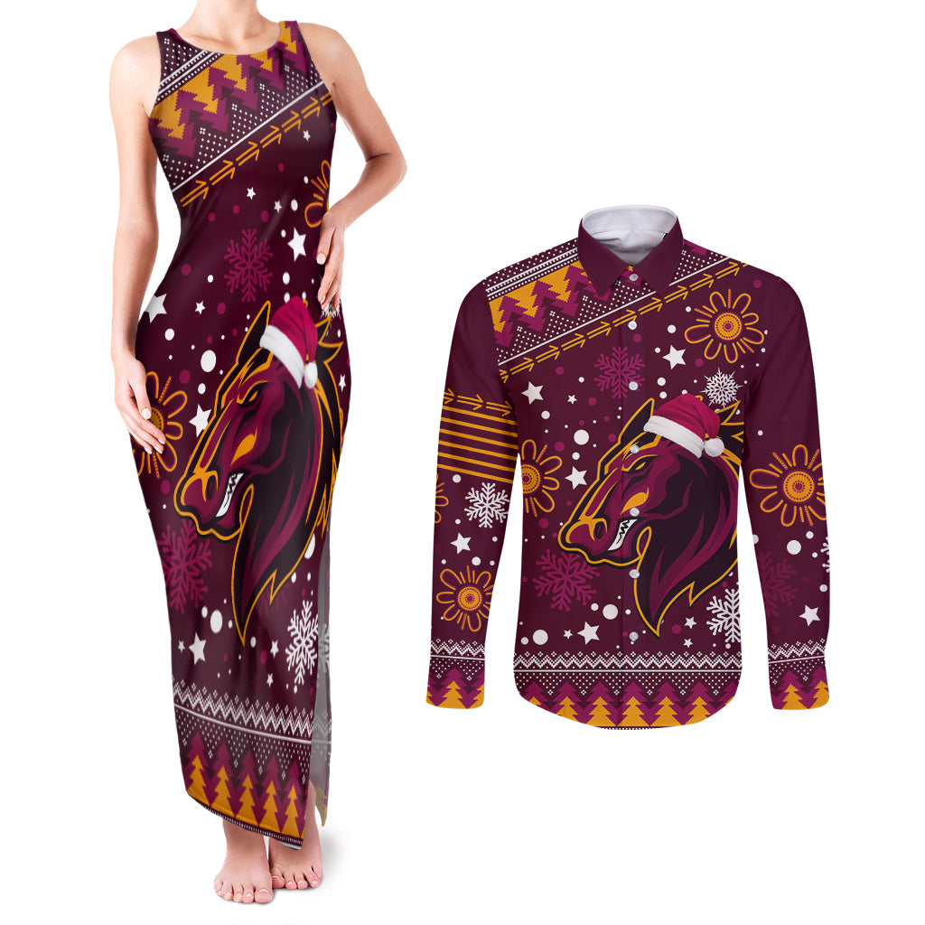 broncos-rugby-couples-matching-tank-maxi-dress-and-long-sleeve-button-shirts-heart-of-all-queenland-2023-christmas-vibe-unique