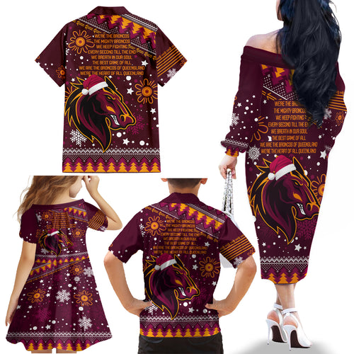 broncos-rugby-family-matching-off-shoulder-long-sleeve-dress-and-hawaiian-shirt-heart-of-all-queenland-2023-christmas-vibe-unique
