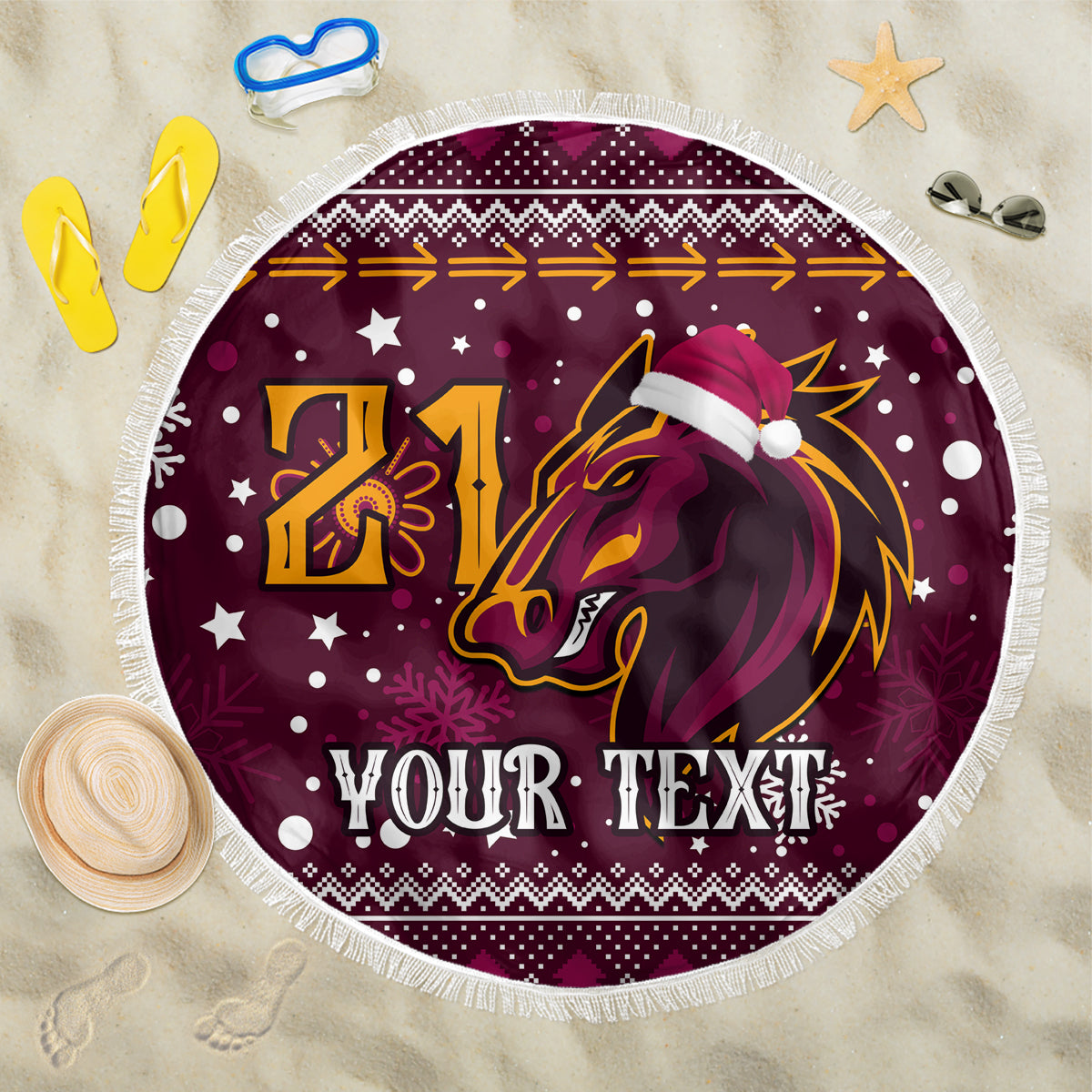 custom-broncos-rugby-beach-blanket-heart-of-all-queenland-2023-christmas-vibe-unique