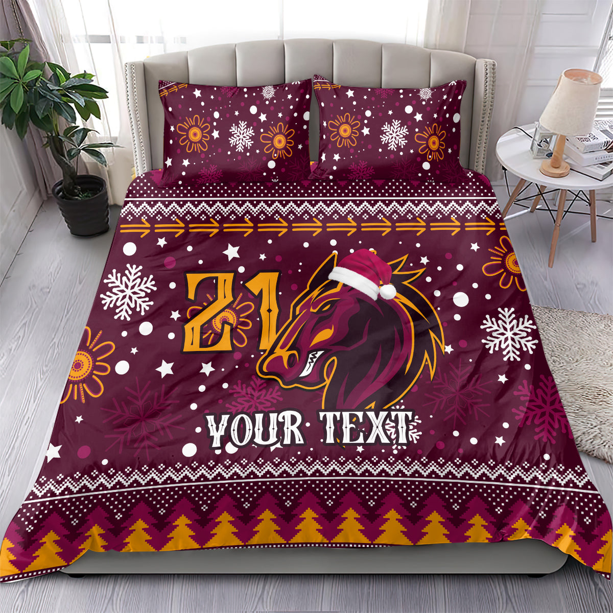 custom-broncos-rugby-bedding-set-heart-of-all-queenland-2023-christmas-vibe-unique