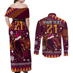 custom-broncos-rugby-couples-matching-off-shoulder-maxi-dress-and-long-sleeve-button-shirts-heart-of-all-queenland-2023-christmas-vibe-unique