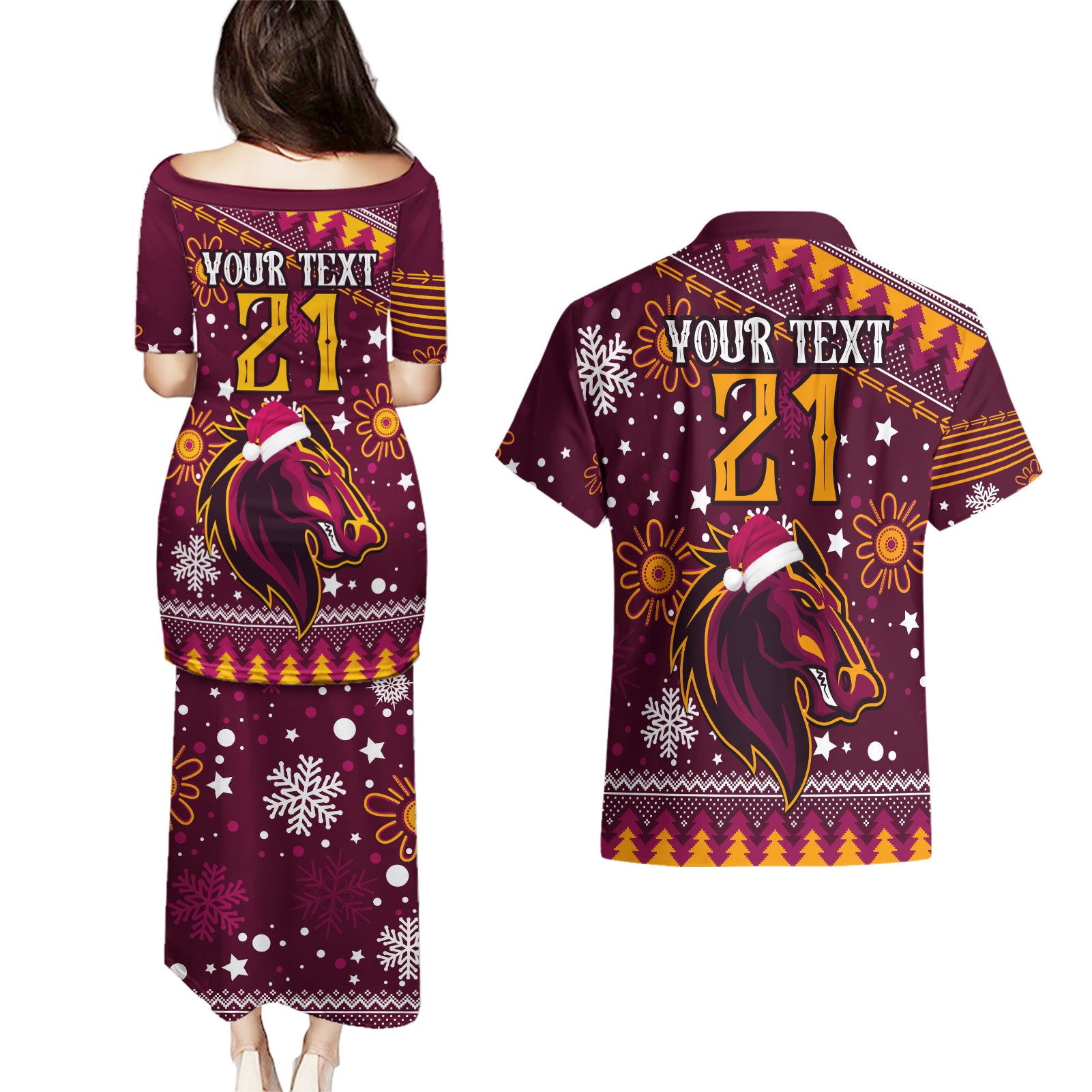 custom-broncos-rugby-couples-matching-puletasi-dress-and-hawaiian-shirt-heart-of-all-queenland-2023-christmas-vibe-unique