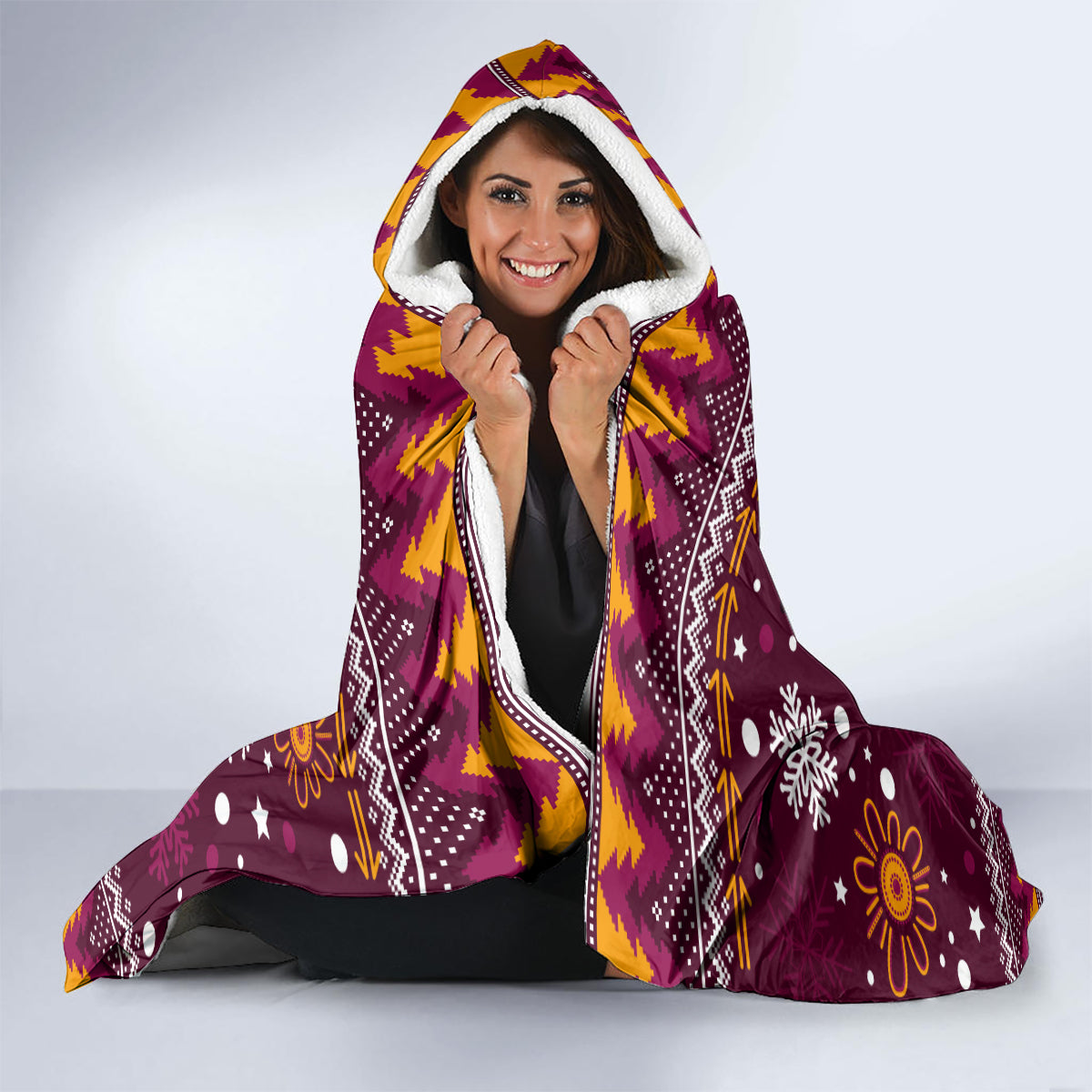 custom-broncos-rugby-hooded-blanket-heart-of-all-queenland-2023-christmas-vibe-unique