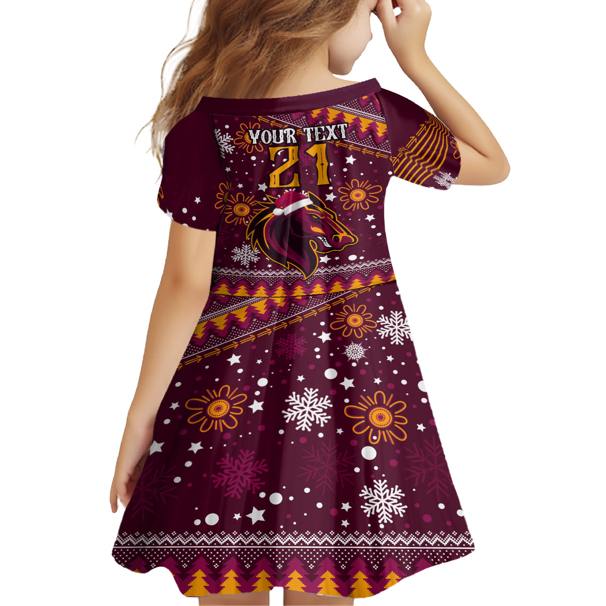 custom-broncos-rugby-kid-short-sleeve-dress-heart-of-all-queenland-2023-christmas-vibe-unique