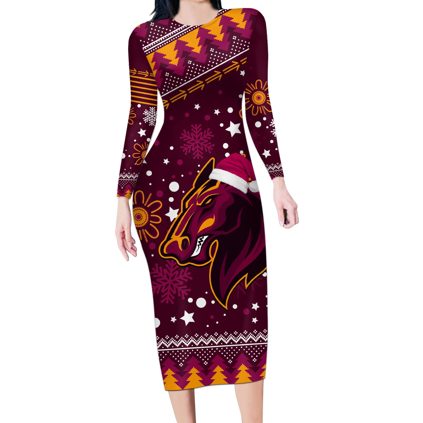 custom-broncos-rugby-long-sleeve-bodycon-dress-heart-of-all-queenland-2023-christmas-vibe-unique