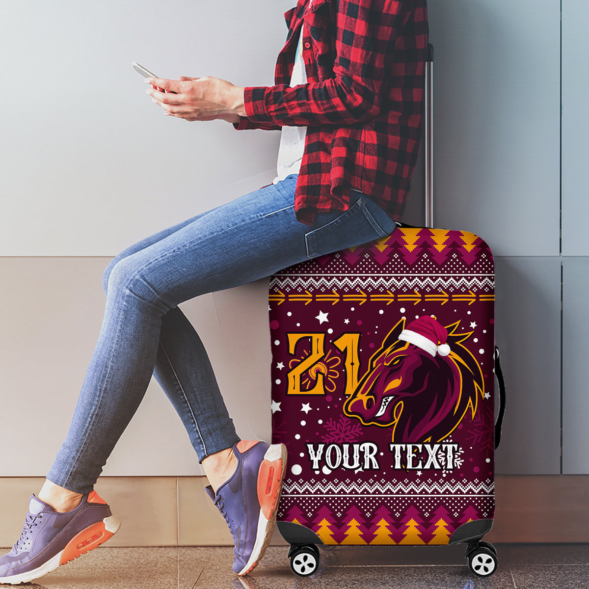 custom-broncos-rugby-luggage-cover-heart-of-all-queenland-2023-christmas-vibe-unique