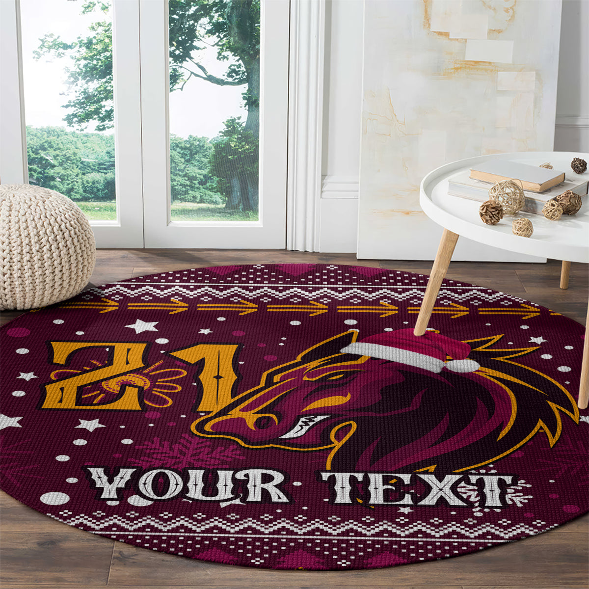 custom-broncos-rugby-round-carpet-heart-of-all-queenland-2023-christmas-vibe-unique