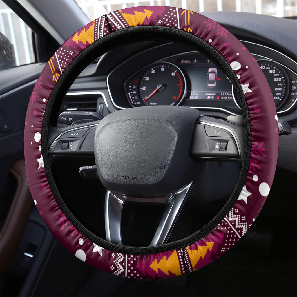 Broncos Rugby Steering Wheel Cover Heart Of All Queenland 2023 Christmas Vibe Unique