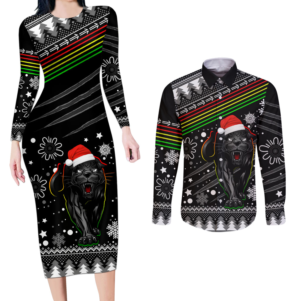 panthers-rugby-couples-matching-long-sleeve-bodycon-dress-and-long-sleeve-button-shirts-go-the-mighty-panthers-2023-christmas-vibe-unique