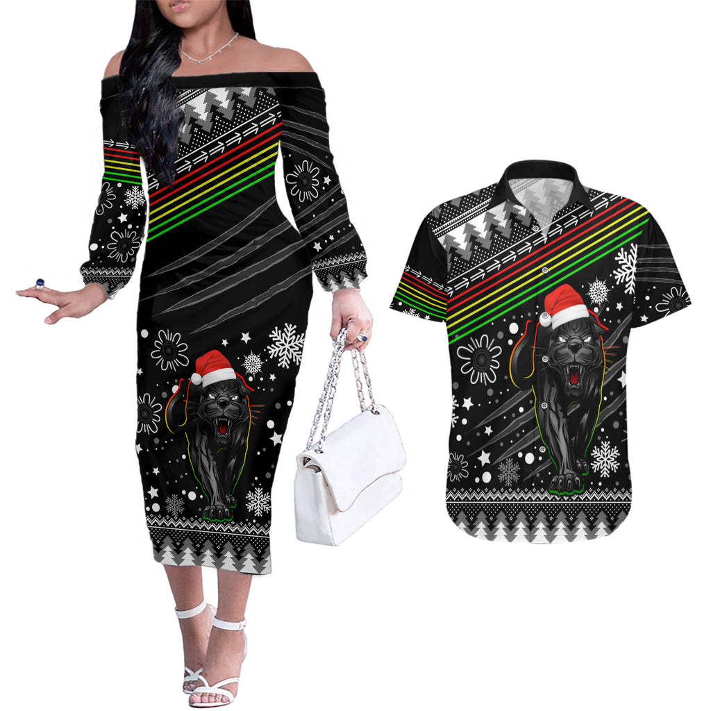 panthers-rugby-couples-matching-off-the-shoulder-long-sleeve-dress-and-hawaiian-shirt-go-the-mighty-panthers-2023-christmas-vibe-unique