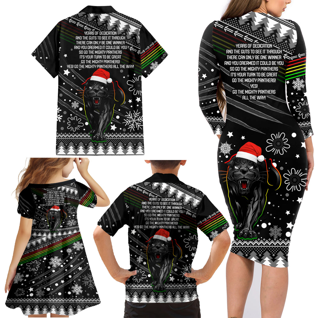panthers-rugby-family-matching-long-sleeve-bodycon-dress-and-hawaiian-shirt-go-the-mighty-panthers-2023-christmas-vibe-unique