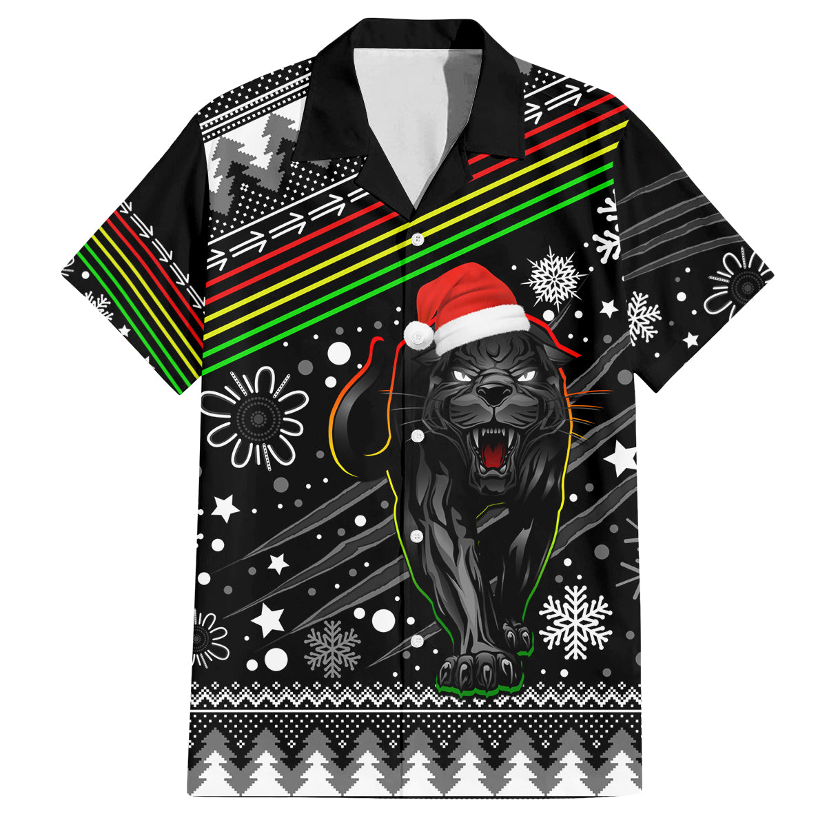 panthers-rugby-family-matching-off-shoulder-long-sleeve-dress-and-hawaiian-shirt-go-the-mighty-panthers-2023-christmas-vibe-unique