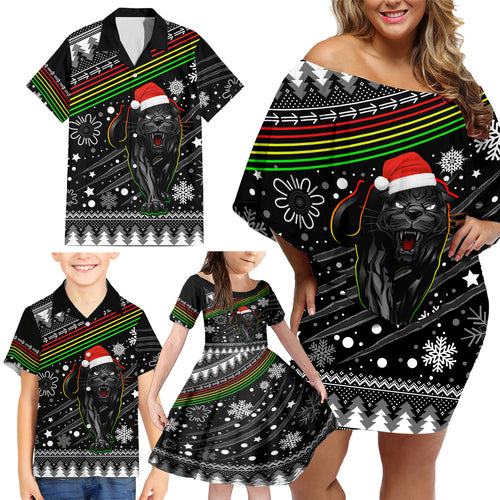 panthers-rugby-family-matching-off-shoulder-short-dress-and-hawaiian-shirt-go-the-mighty-panthers-2023-christmas-vibe-unique