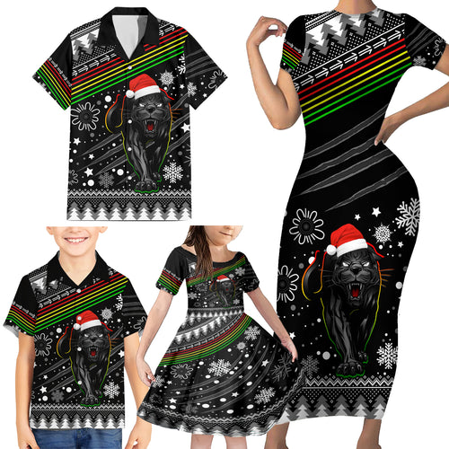 panthers-rugby-family-matching-short-sleeve-bodycon-dress-and-hawaiian-shirt-go-the-mighty-panthers-2023-christmas-vibe-unique