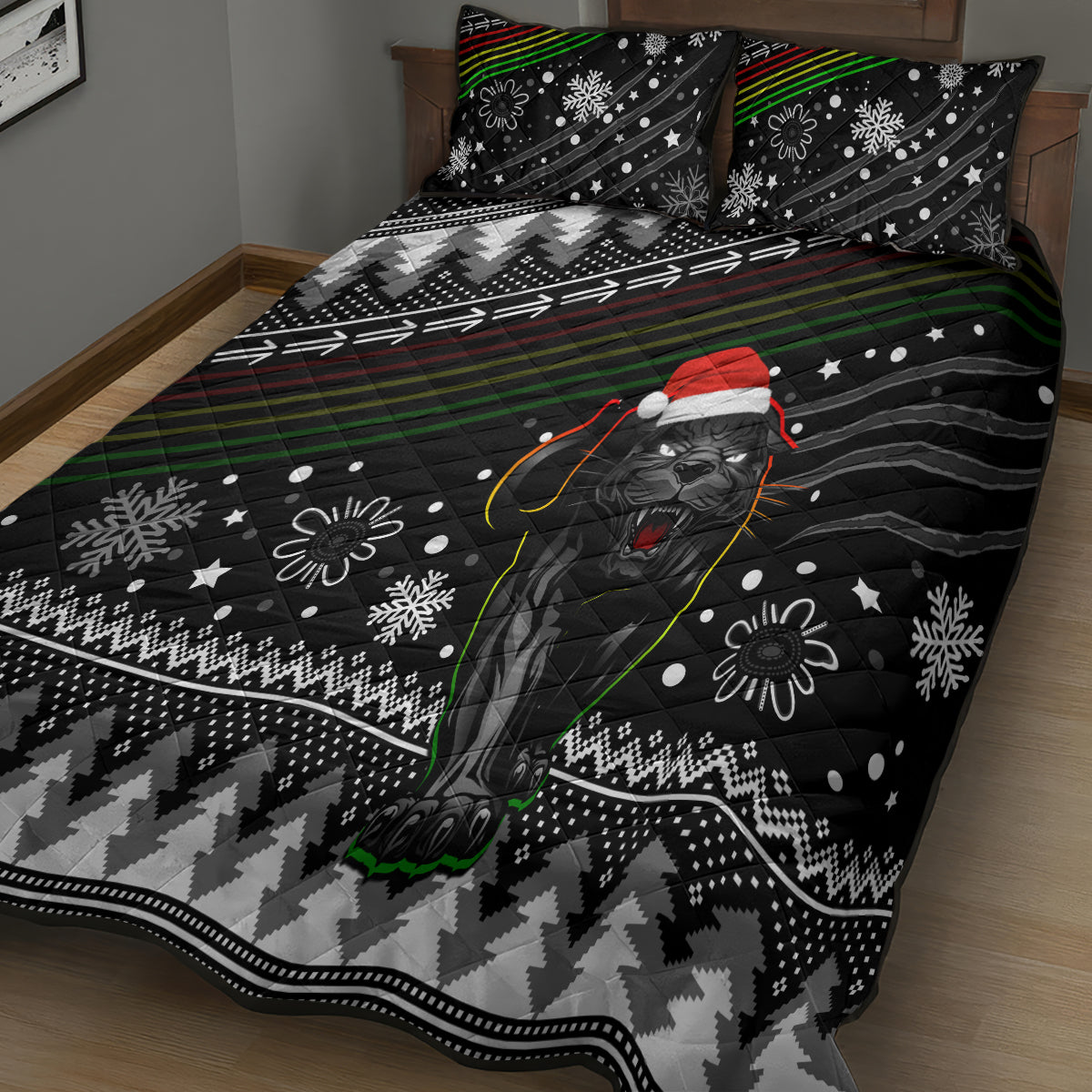 panthers-rugby-quilt-bed-set-go-the-mighty-panthers-2023-christmas-vibe-unique