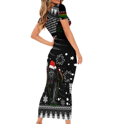 panthers-rugby-short-sleeve-bodycon-dress-go-the-mighty-panthers-2023-christmas-vibe-unique