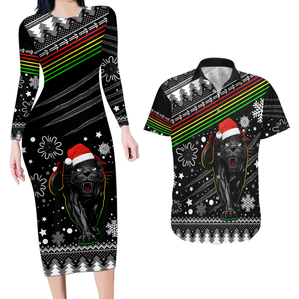 custom-panthers-rugby-couples-matching-long-sleeve-bodycon-dress-and-hawaiian-shirt-go-the-mighty-panthers-2023-christmas-vibe-unique