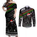 custom-panthers-rugby-couples-matching-off-shoulder-maxi-dress-and-long-sleeve-button-shirts-go-the-mighty-panthers-2023-christmas-vibe-unique
