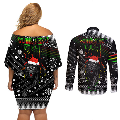 custom-panthers-rugby-couples-matching-off-shoulder-short-dress-and-long-sleeve-button-shirts-go-the-mighty-panthers-2023-christmas-vibe-unique
