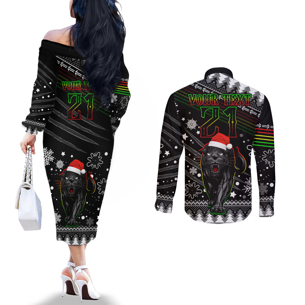 custom-panthers-rugby-couples-matching-off-the-shoulder-long-sleeve-dress-and-long-sleeve-button-shirts-go-the-mighty-panthers-2023-christmas-vibe-unique