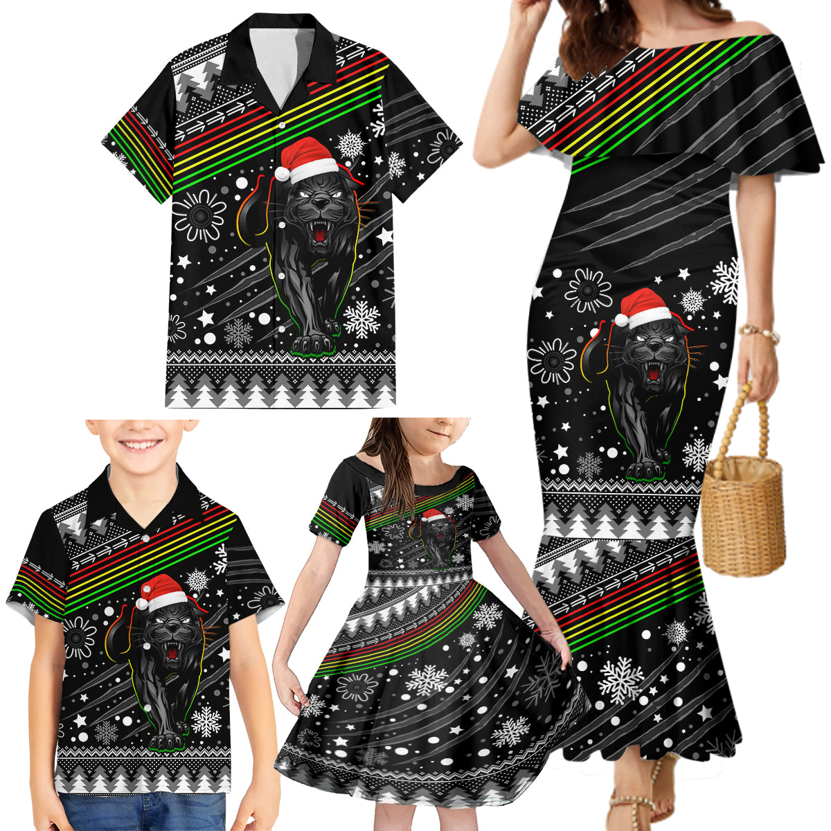 custom-panthers-rugby-family-matching-mermaid-dress-and-hawaiian-shirt-go-the-mighty-panthers-2023-christmas-vibe-unique