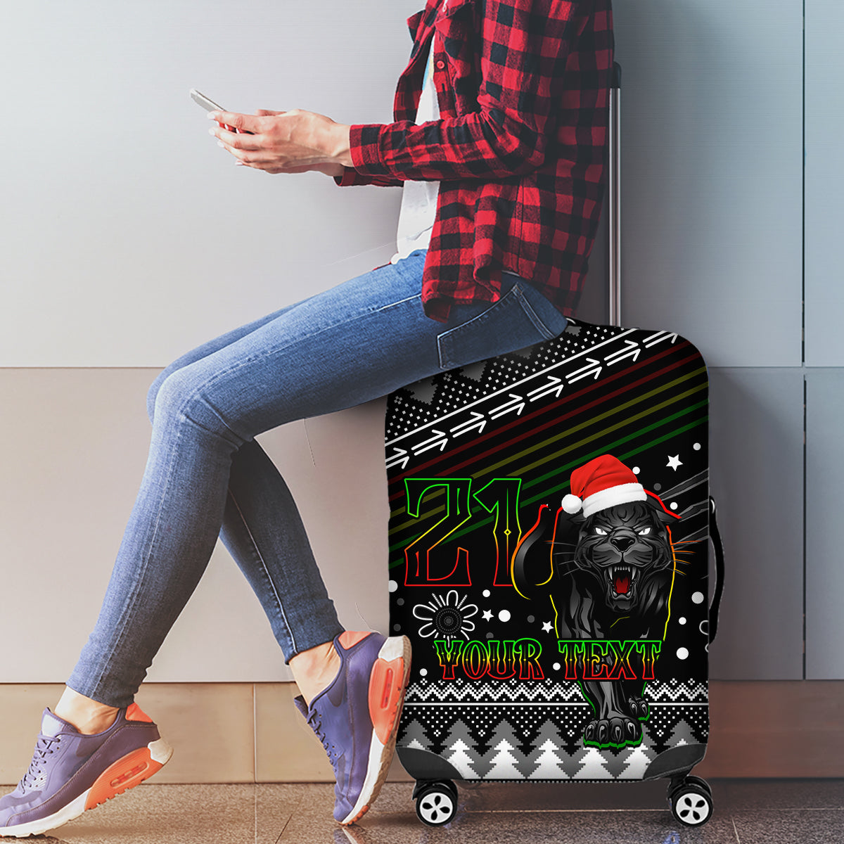 custom-panthers-rugby-luggage-cover-go-the-mighty-panthers-2023-christmas-vibe-unique