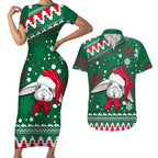 rabbitohs-rugby-couples-matching-short-sleeve-bodycon-dress-and-hawaiian-shirt-glory-glory-the-south-2023-christmas-vibe-unique