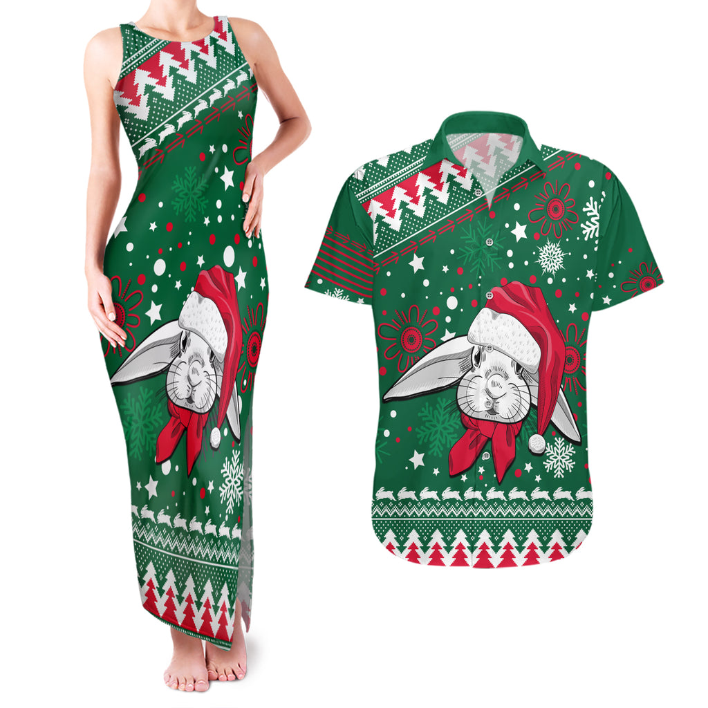 rabbitohs-rugby-couples-matching-tank-maxi-dress-and-hawaiian-shirt-glory-glory-the-south-2023-christmas-vibe-unique