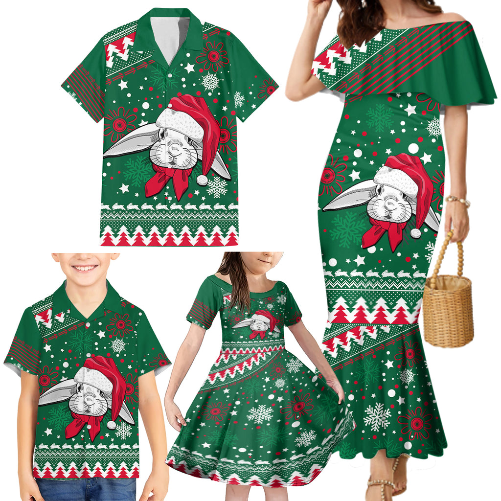 rabbitohs-rugby-family-matching-mermaid-dress-and-hawaiian-shirt-glory-glory-the-south-2023-christmas-vibe-unique