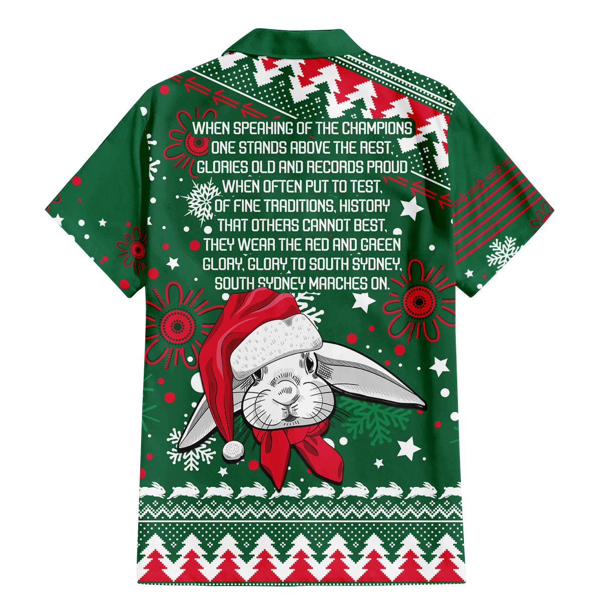 rabbitohs-rugby-family-matching-mermaid-dress-and-hawaiian-shirt-glory-glory-the-south-2023-christmas-vibe-unique