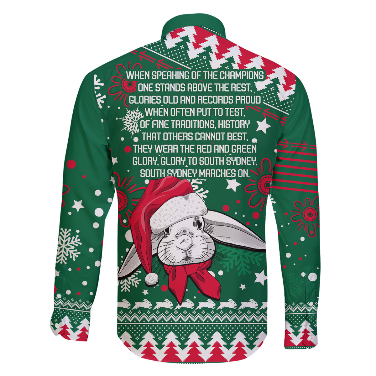 rabbitohs-rugby-family-matching-mermaid-dress-and-hawaiian-shirt-glory-glory-the-south-2023-christmas-vibe-unique