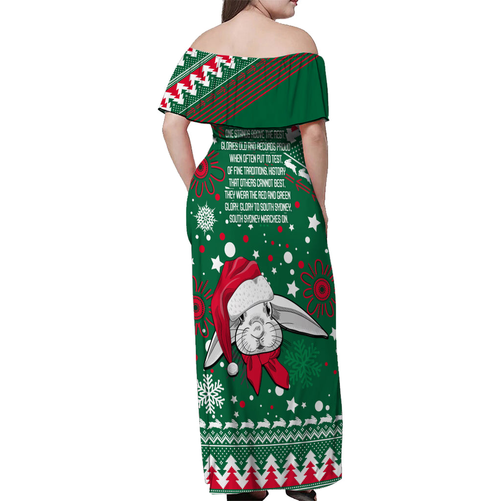 rabbitohs-rugby-family-matching-off-shoulder-maxi-dress-and-hawaiian-shirt-glory-glory-the-south-2023-christmas-vibe-unique