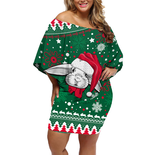 rabbitohs-rugby-family-matching-off-shoulder-short-dress-and-hawaiian-shirt-glory-glory-the-south-2023-christmas-vibe-unique