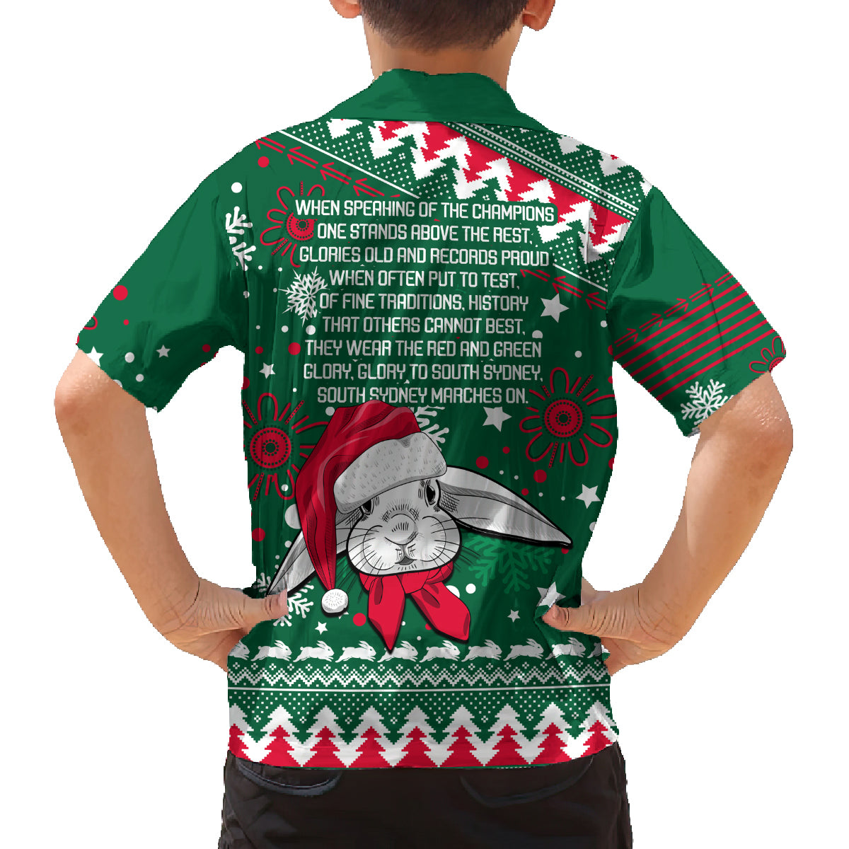 rabbitohs-rugby-family-matching-puletasi-dress-and-hawaiian-shirt-glory-glory-the-south-2023-christmas-vibe-unique