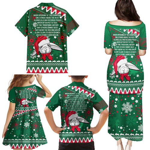rabbitohs-rugby-family-matching-puletasi-dress-and-hawaiian-shirt-glory-glory-the-south-2023-christmas-vibe-unique