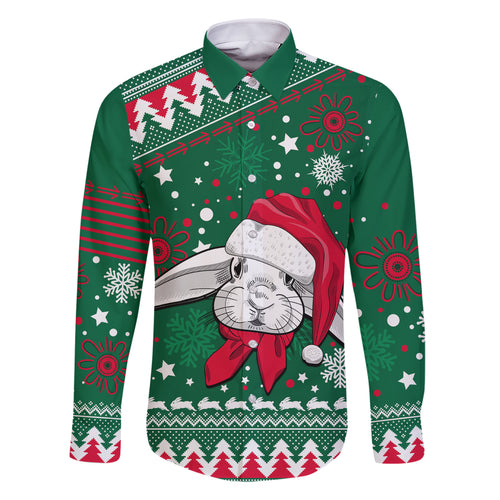 rabbitohs-rugby-family-matching-short-sleeve-bodycon-dress-and-hawaiian-shirt-glory-glory-the-south-2023-christmas-vibe-unique