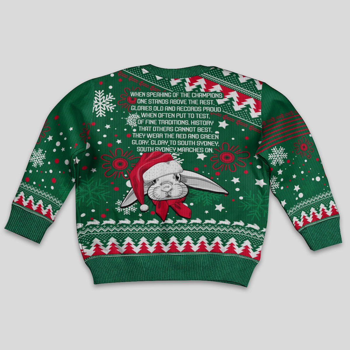 rabbitohs-rugby-kid-ugly-christmas-sweater-glory-glory-the-south-2023-christmas-vibe-unique