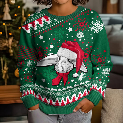 rabbitohs-rugby-kid-ugly-christmas-sweater-glory-glory-the-south-2023-christmas-vibe-unique