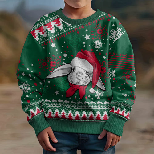 rabbitohs-rugby-kid-ugly-christmas-sweater-glory-glory-the-south-2023-christmas-vibe-unique