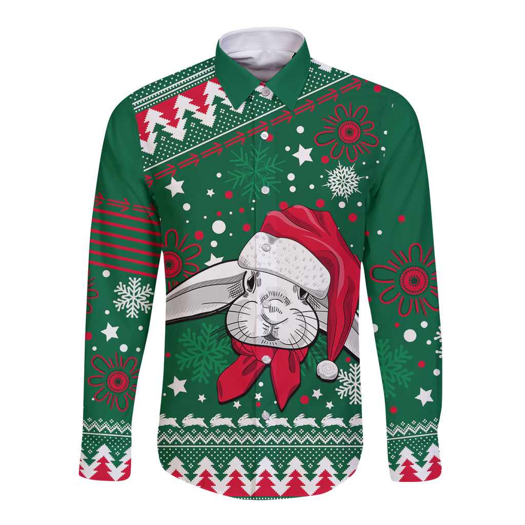 rabbitohs-rugby-long-sleeve-button-shirt-glory-glory-the-south-2023-christmas-vibe-unique
