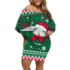 rabbitohs-rugby-off-shoulder-short-dress-glory-glory-the-south-2023-christmas-vibe-unique